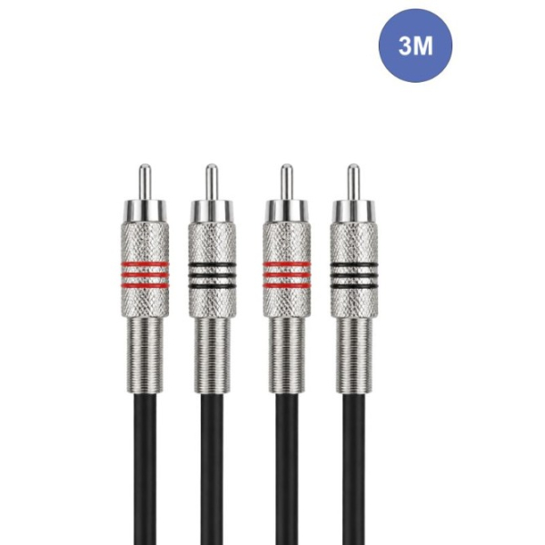 Câbles RCA / RCA - Power Acoustics - Accessoires - CAB 2075 (3m)