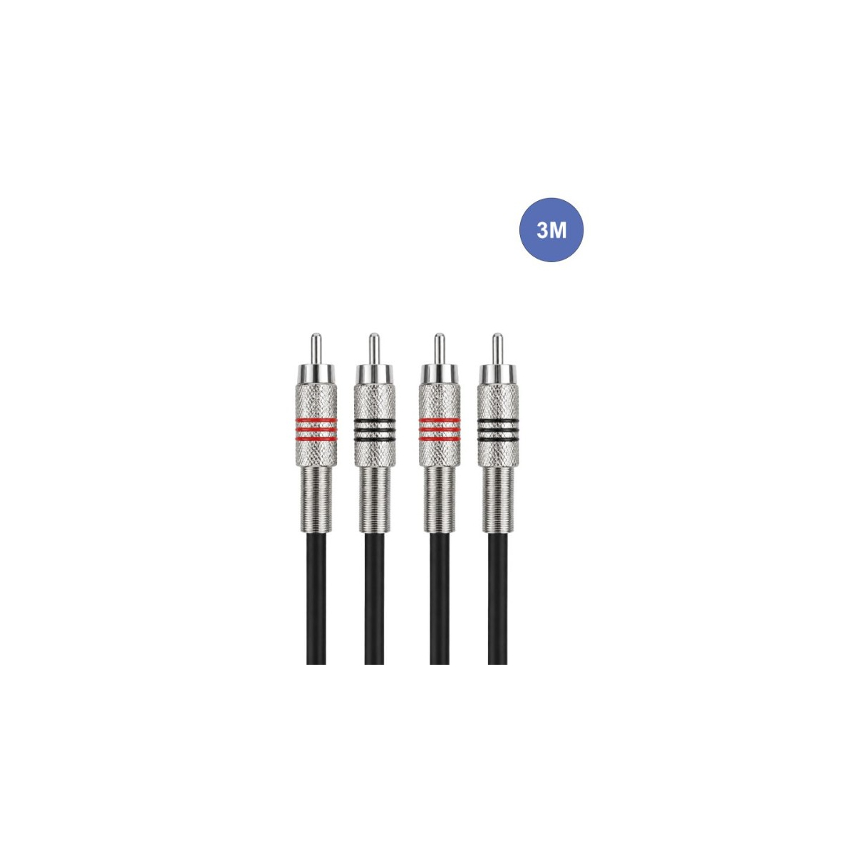 Câbles RCA / RCA - Power Acoustics - Accessoires - CAB 2075 (3m)