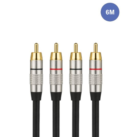 Câbles RCA / RCA - Power Acoustics - Accessoires - CAB 2121 (6m)