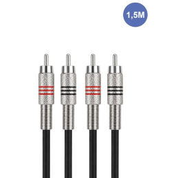 Câbles RCA / RCA - Power Acoustics - Accessoires - CAB 2074 (1,5m)
