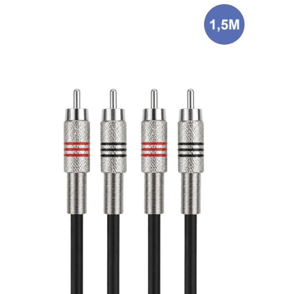 Câbles RCA / RCA - Power Acoustics - Accessoires - CAB 2074 (1,5m)