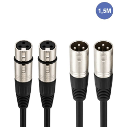Câbles XLR / XLR - Power Acoustics - Accessoires - CAB 2139 (1,5m)