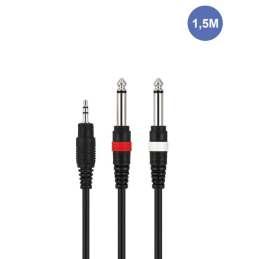 Câbles JACK 3,5 / JACK 6,35 - Power Acoustics - Accessoires - CAB 2064 (1,5m)