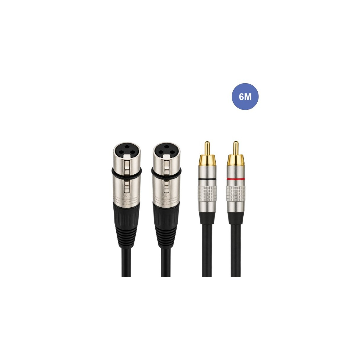 Câbles RCA / XLR - Power Acoustics - Accessoires - CAB 2069 (6m)