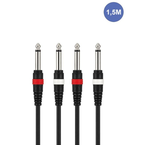 Câbles JACK 6,35 / JACK 6,35 - Power Acoustics - Accessoires - CAB 2078 (1,5m)