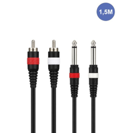 Câbles JACK 6,35 / RCA - Power Acoustics - Accessoires - CAB 2072 (1,5m)