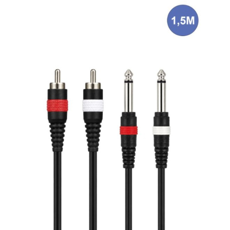 Câbles JACK 6,35 / RCA - Power Acoustics - Accessoires - CAB 2072 (1,5m)