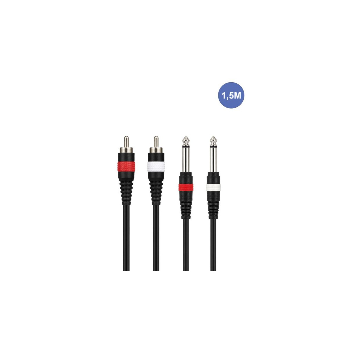 Câbles JACK 6,35 / RCA - Power Acoustics - Accessoires - CAB 2072 (1,5m)
