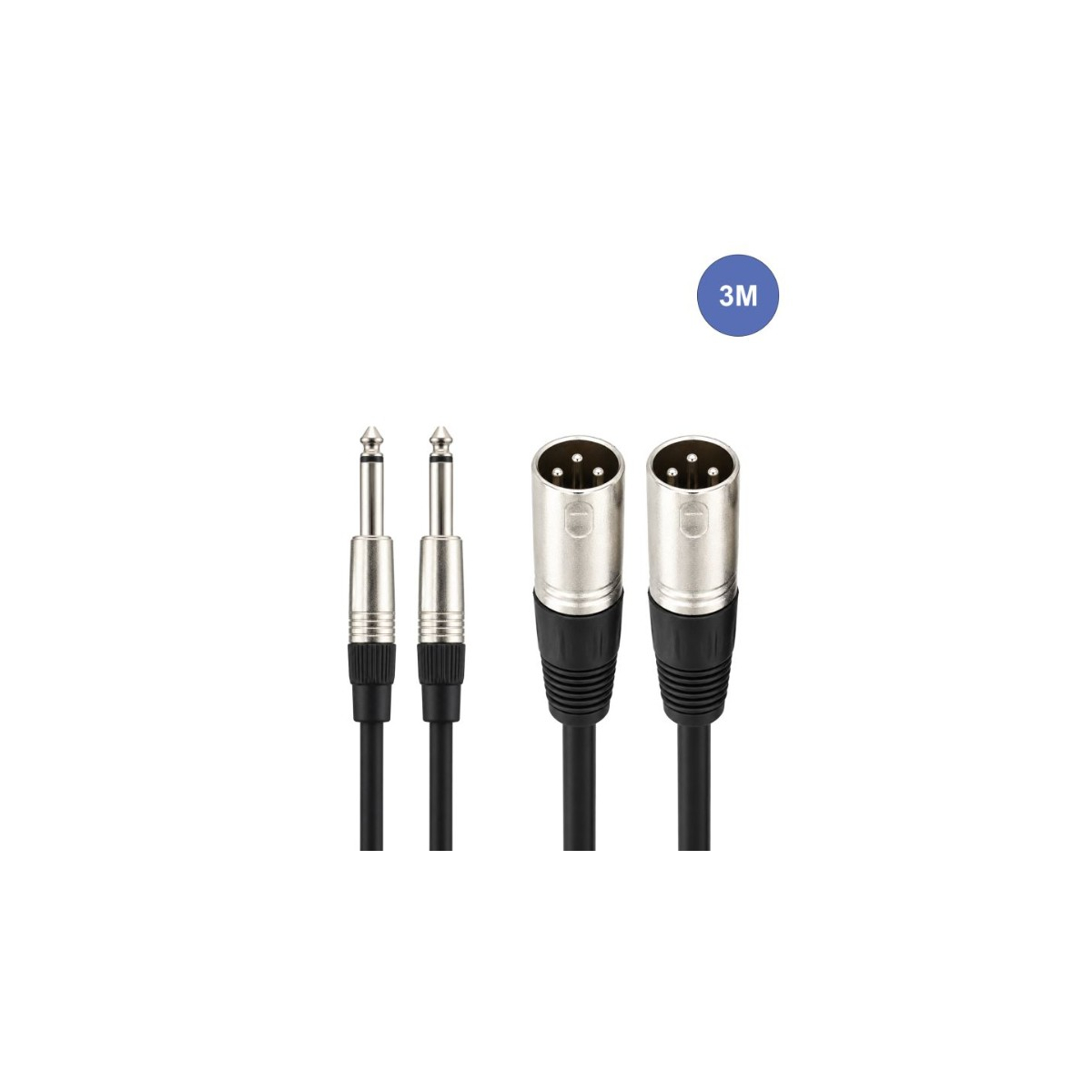 Câbles JACK 6,35 / XLR - Power Acoustics - Accessoires - CAB 2111 (3m)