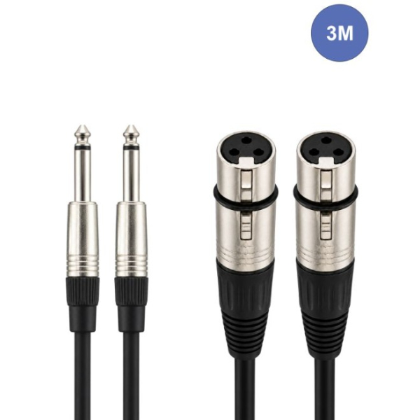 Câbles JACK 6,35 / XLR - Power Acoustics - Accessoires - CAB 2113 (3m)