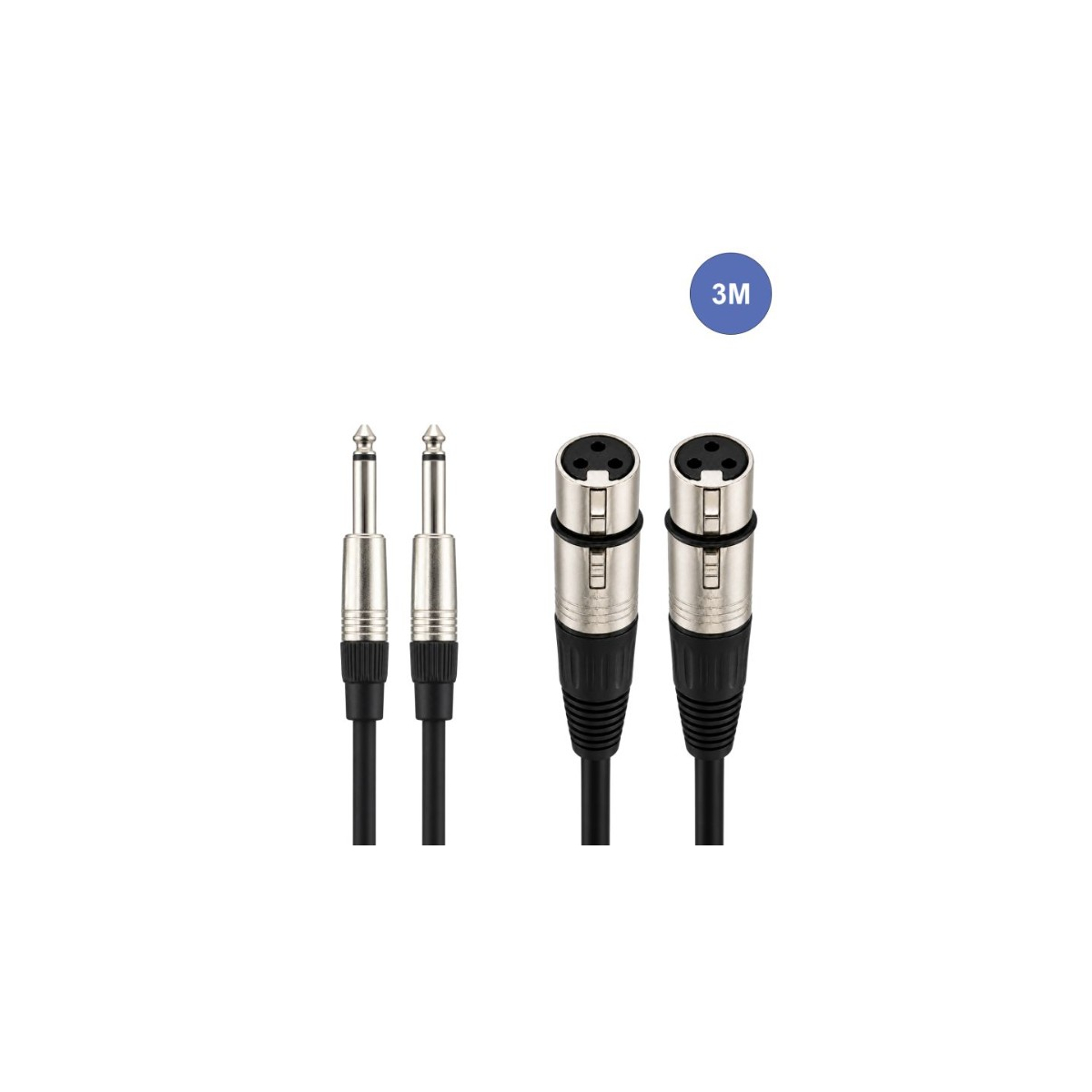 Câbles JACK 6,35 / XLR - Power Acoustics - Accessoires - CAB 2113 (3m)