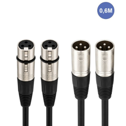 Câbles XLR / XLR - Power Acoustics - Accessoires - CAB 2123 (0,6m)