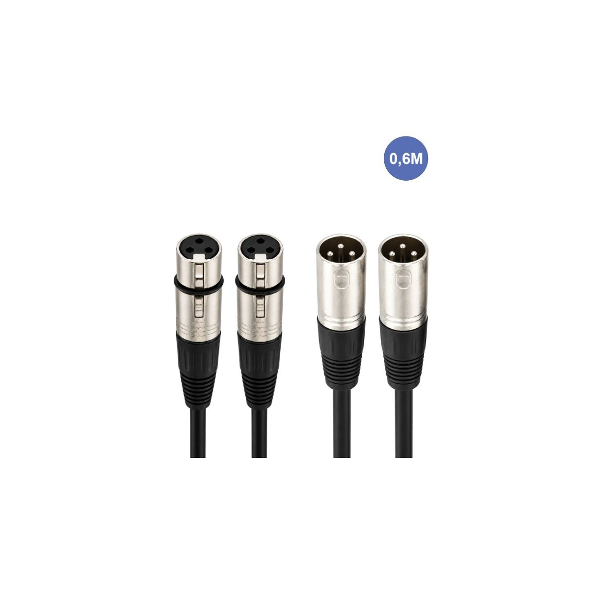 Câbles XLR / XLR - Power Acoustics - Accessoires - CAB 2123 (0,6m)
