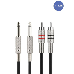	Câbles JACK 6,35 / RCA - Power Acoustics - Accessoires - CAB 2070 (1,5m)