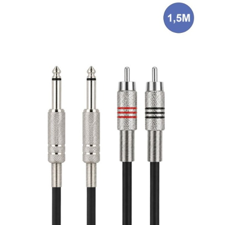 Câbles JACK 6,35 / RCA - Power Acoustics - Accessoires - CAB 2070 (1,5m)