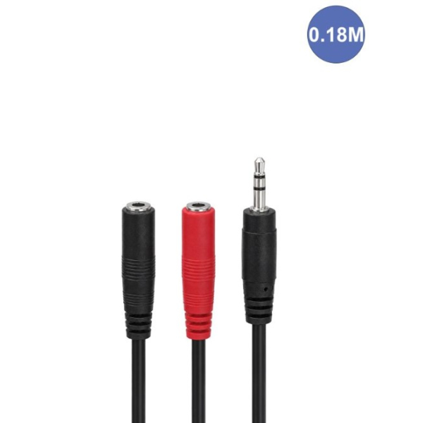 Câbles JACK 3,5 / JACK 3,5 - Power Acoustics - Accessoires - CAB 2242 (0.18m)