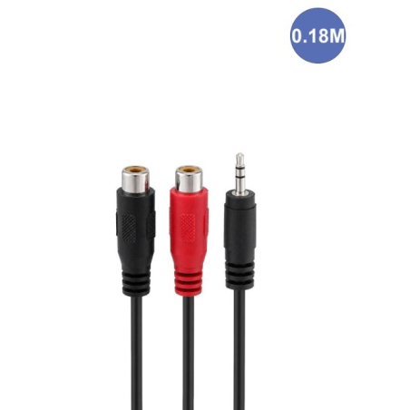 Câbles JACK 3,5 / RCA - Power Acoustics - Accessoires - CAB 2241 (0.18m)