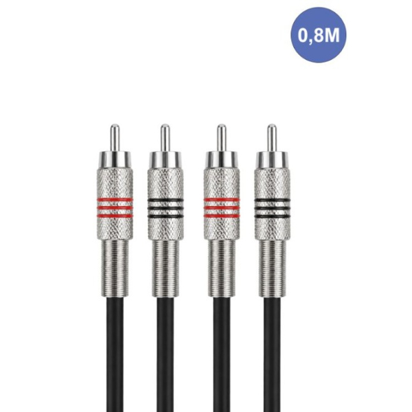 Câbles RCA / RCA - Power Acoustics - Accessoires - CAB 2164 (0,8m)