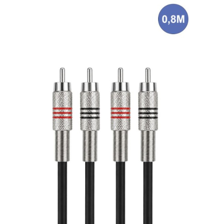 Câbles RCA / RCA - Power Acoustics - Accessoires - CAB 2164 (0,8m)