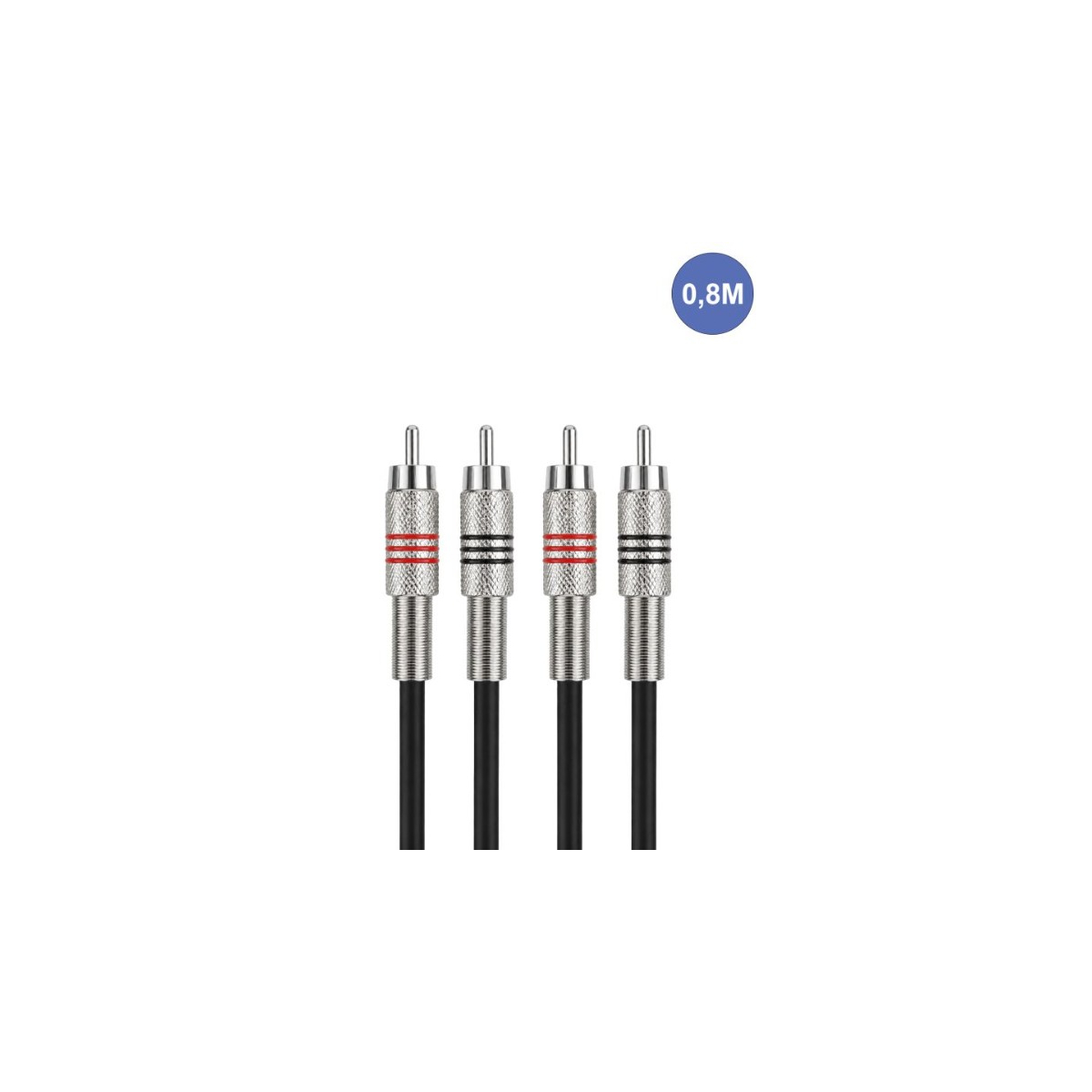 Câbles RCA / RCA - Power Acoustics - Accessoires - CAB 2164 (0,8m)