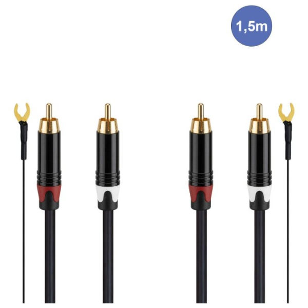 Câbles RCA / RCA - Power Studio - AUDIOCAB 4044 (1.5m)