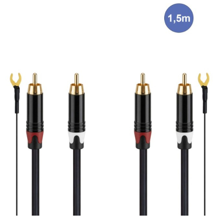 Câbles RCA / RCA - Power Studio - AUDIOCAB 4044 (1.5m)