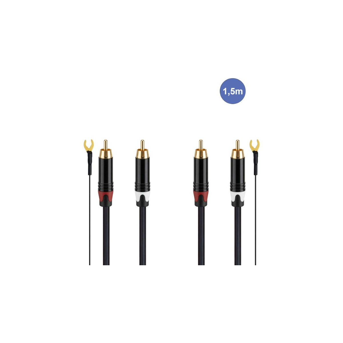 Câbles RCA / RCA - Power Studio - AUDIOCAB 4044 (1.5m)