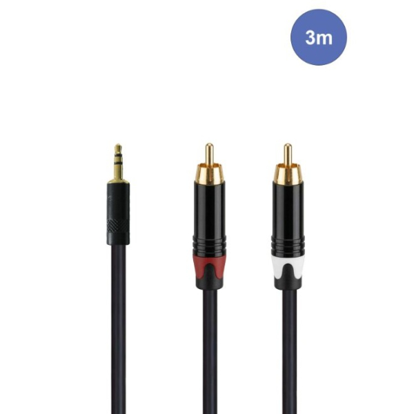 Câbles JACK 3,5 / RCA - Power Studio - AUDIOCAB 4019 (3m)