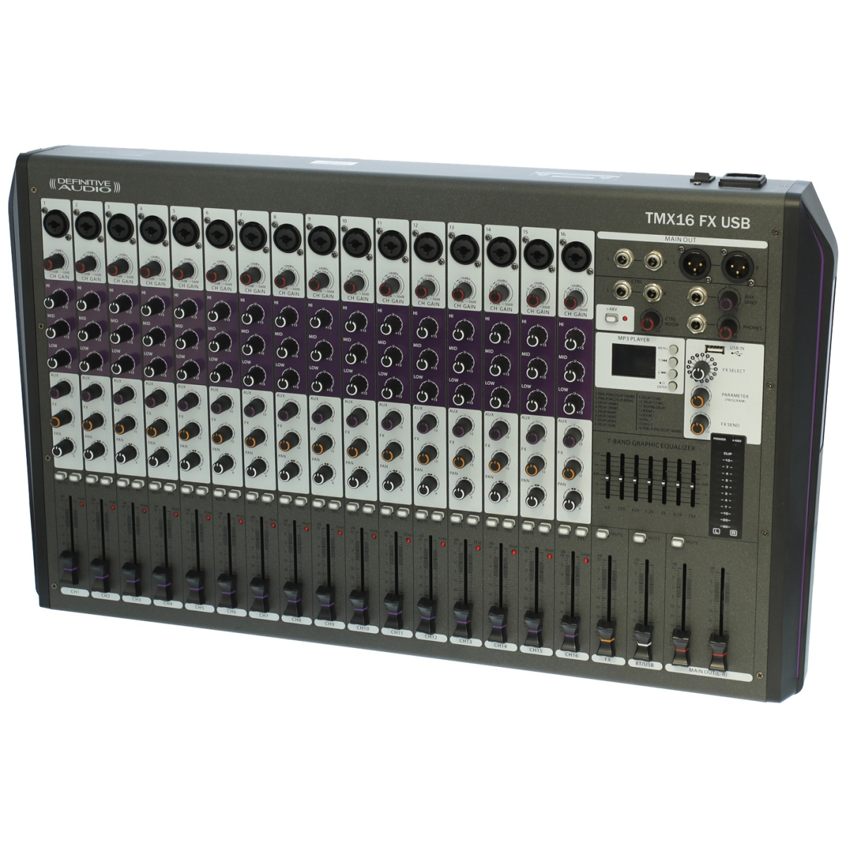Consoles analogiques - Definitive Audio - TMX16 FX USB