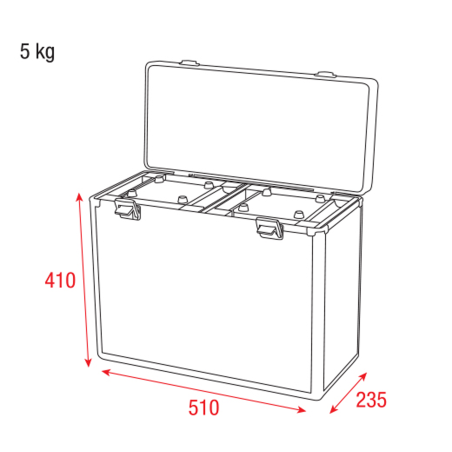 Flight cases éclairage - Showtec - Case pour 2x Shark One