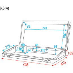 	Flight cases éclairage - Showtec - Case pour Showmaster 48