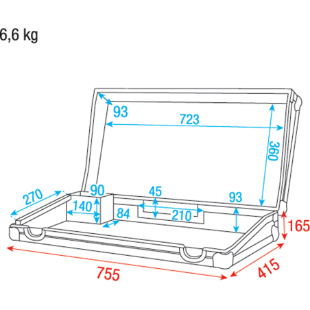 Flight cases éclairage - Showtec - Case pour Showmaster 48