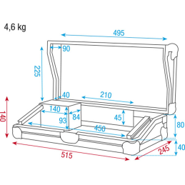 	Flight cases éclairage - Showtec - Case pour Light Controller 3U