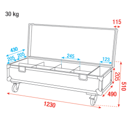 	Flight cases éclairage - Showtec - Case pour 8x Spectral M800