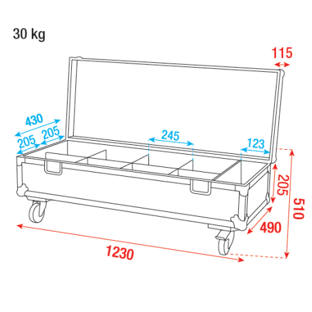 Flight cases éclairage - Showtec - Case pour 8x Spectral M800