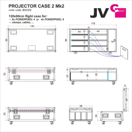 	Flight cases éclairage - BriteQ - PROJECTOR CASE 2 Mk2
