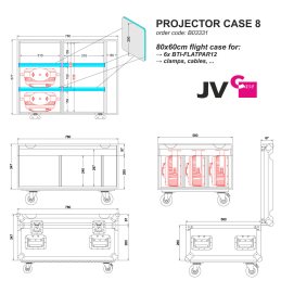 	Flight cases éclairage - BriteQ - PROJECTOR CASE 8