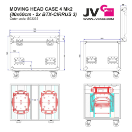 	Flight cases éclairage - BriteQ - MOVING HEAD CASE 4 Mk2