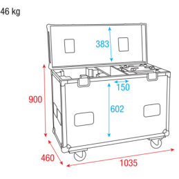 	Flight cases éclairage - Showtec - Case pour 2x Phantom 12R...