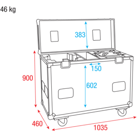 Flight cases éclairage - Showtec - Case pour 2x Phantom 12R...