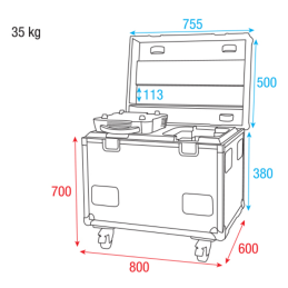 	Flight cases éclairage - Showtec - Case pour 2x Phantom 3R Hybrid