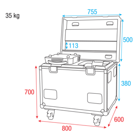 Flight cases éclairage - Showtec - Case pour 2x Phantom 3R Hybrid
