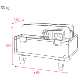 	Flight cases éclairage - Showtec - Case pour 4x Helix M1000/M1100