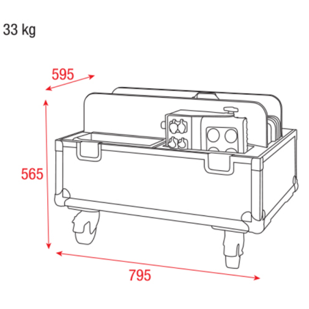 Flight cases éclairage - Showtec - Case pour 4x Helix M1000/M1100