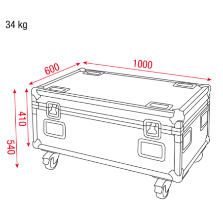 Flight cases éclairage - Showtec - Case pour 4x Helix S5000