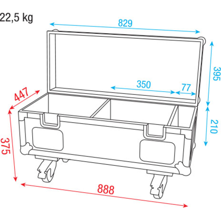 Flight cases éclairage - Showtec - Case pour 8x FX Shot & 4x...