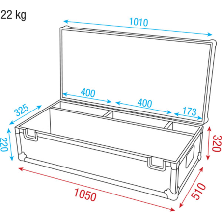 Flight cases éclairage - Showtec - Case pour 8x Octostrip