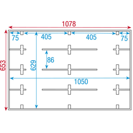 Flight cases éclairage - Showtec - Case pour 8x Sunstrip Active