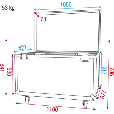 Flight cases éclairage - Showtec - Case pour 8x Sunstrip Active