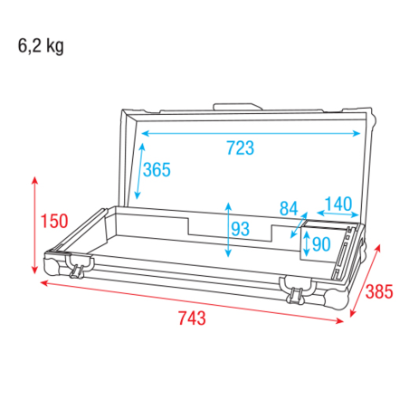 Flight cases éclairage - Showtec - Case pour ColorCue 4